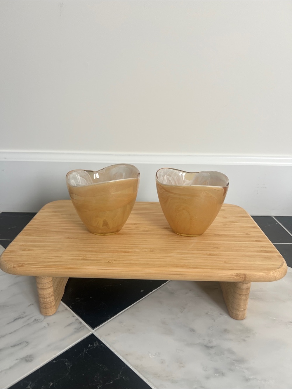 Anthropologie Candleholder Votive Amber- Set of 2